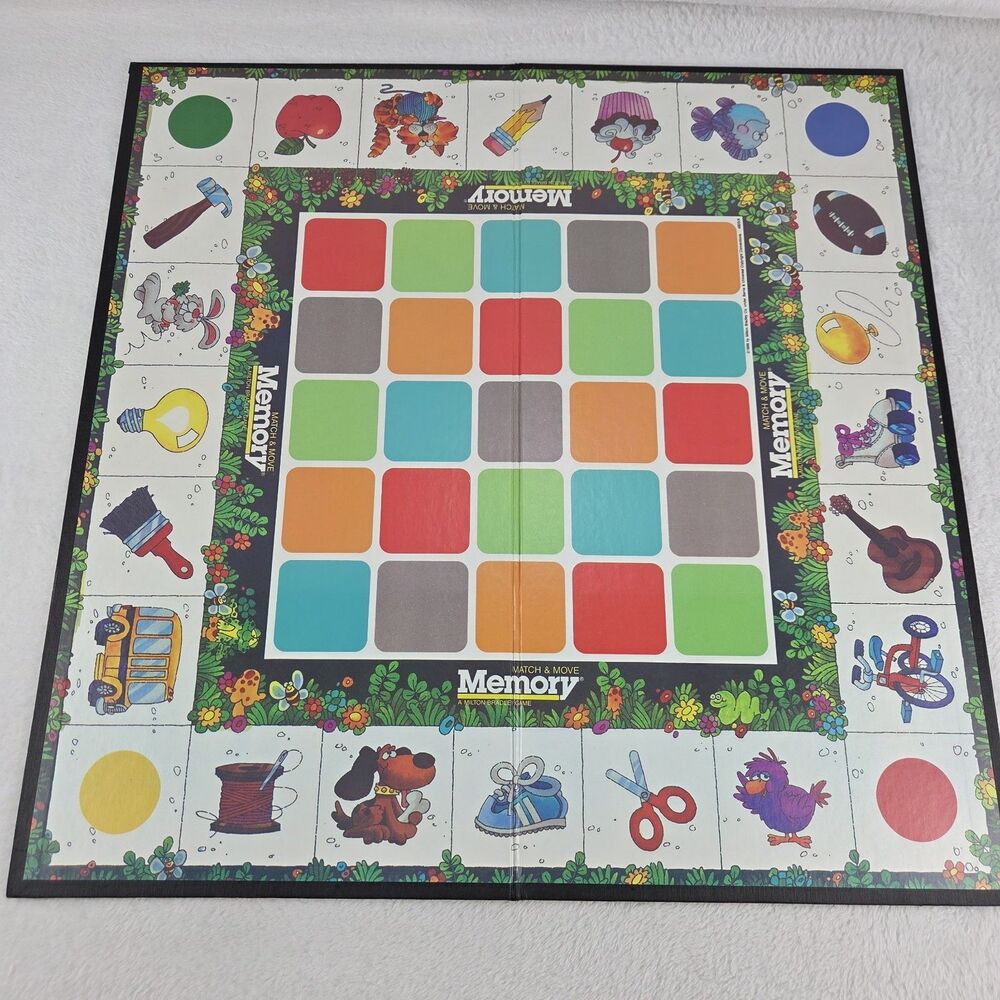 Vintage 1986 Milton Bradley Match & Move Memory Board Game Complete Excellent - Picture 4 of 9